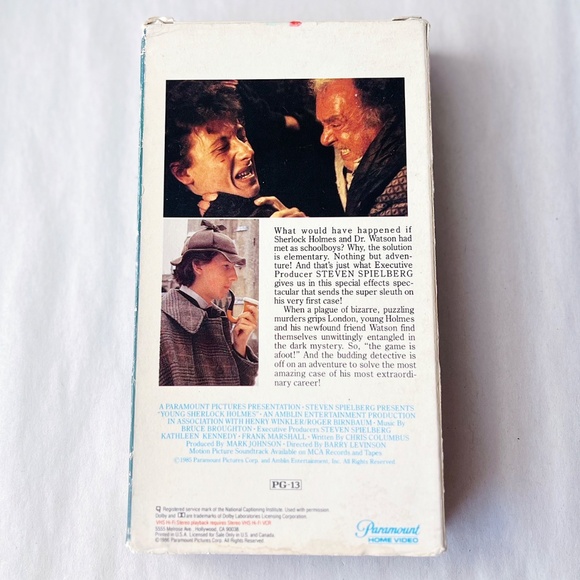 Young Sherlock Holmes VHS - Tested - Picture 2 of 6